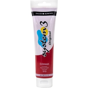 image:imageDaler Rowney System3 Crimson 150ml Acrylic Paint Tube  Acrylic Painting Supplies for Artists and Students  Artist Paint for Murals Canvas and More  Art Paint for All Skill Sets