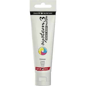 image:imageDaler Rowney System3 Crimson Heavy Body Acrylic Paint 59ml  Art Paint for Artists and Students  Artist Paint for Canvas Murals and More  Thick Acrylic Paint for All Skill Sets