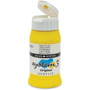 image:imageDaler Rowney System3 Lemon Yellow 500ml Acrylic Paint Tube  Acrylic Painting Supplies for Artists and Students  Artist Paint for Murals Canvas and More  Art Paint for Any Skill Set