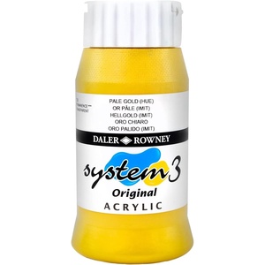 image:imageDaler Rowney System3 Pale Gold Imitation 500ml Acrylic Paint Tube  Acrylic Painting Supplies for Artists and Students  Artist Paint for Murals Canvas and More  Art Paint for Any Skill Set