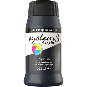 image:imageDaler Rowney System3 Paynes Grey 500ml Acrylic Paint Tube  Acrylic Painting Supplies for Artists and Students  Artist Paint for Murals Canvas and More  Art Paint for Any Skill Set