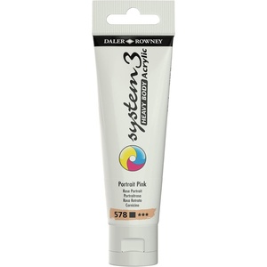 image:imageDaler Rowney System3 Peach Pink Heavy Body Acrylic Paint 59ml  Art Paint for Artists and Students  Artist Paint for Canvas Murals and More  Thick Acrylic Paint for All Skill Sets