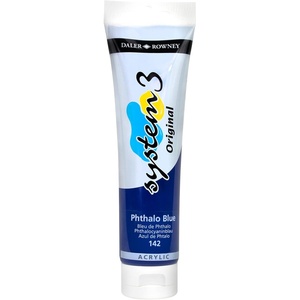 image:imageDaler Rowney System3 Phthalo Blue 150ml Acrylic Paint Tube  Acrylic Painting Supplies for Artists and Students  Artist Paint for Murals Canvas and More  Art Paint for All Skill Sets