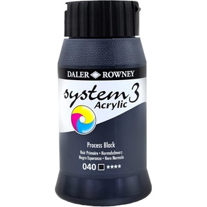 image:imageDaler Rowney System3 Process Black 500ml Acrylic Paint Tube  Acrylic Painting Supplies for Artists and Students  Artist Paint for Murals Canvas and More  Art Paint for Any Skill Set