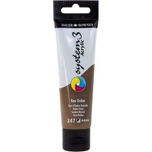 image:imageDaler Rowney System3 Prussian Blue Hue 59ml Acrylic Paint Tube  Acrylic Painting Supplies for Artists and Students  Artist Paint for Murals Canvas and More  Art Paint for All Skill SetsRaw Umber
