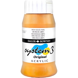 image:imageDaler Rowney System3 Rich Gold Imitation 500ml Acrylic Paint Tube  Acrylic Painting Supplies for Artists and Students  Artist Paint for Murals Canvas and More  Art Paint for Any Skill Set