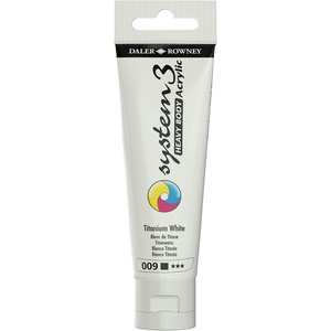 image:imageDaler Rowney System3 Titanium White Heavy Body Acrylic Paint 59ml  Art Paint for Artists and Students  Artist Paint for Canvas Murals and More  Thick Acrylic Paint for All Skill Sets