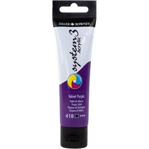 image:imageDaler Rowney System3 Velvet Purple 59ml Acrylic Paint Tube  Acrylic Painting Supplies for Artists and Students  Artist Paint for Murals Canvas and More  Art Paint for All Skill Sets