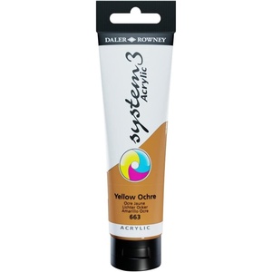 image:imageDaler Rowney System3 Yellow Ochre 150ml Acrylic Paint Tube  Acrylic Painting Supplies for Artists and Students  Artist Paint for Murals Canvas and More  Art Paint for All Skill Sets