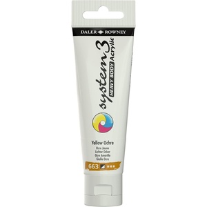 image:imageDaler Rowney System3 Yellow Ochre Heavy Body Acrylic Paint 59ml  Art Paint for Artists and Students  Artist Paint for Canvas Murals and More  Thick Acrylic Paint for All Skill Sets