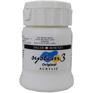 image:imageDaler Rowney System3 Zinc Mixing White 150ml Acrylic Paint Tube  Acrylic Painting Supplies for Artists and Students  Artist Paint for Murals Canvas and More  Art Paint for All Skill Sets