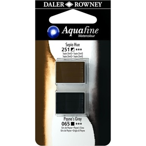 image:imageDalerRowney Aquafine Watercolor Paint Sepia Hue amp Paynes Grey