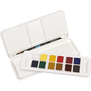 image:imageDalerRowney Aquafine Watercolor Paint Set Shayda Campbell Artist Palette Plastic Travel Set 24 Half Pans Assorted Colors 1 Count12 Count Pack of 1