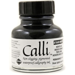 image:imageDalerRowney Calli Ink Jet Black 1 oz Dropper Bottle  Calligraphy Ink Lettering Stationary Handwriting Script