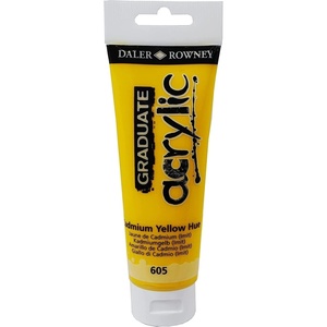 image:imageDalerRowney GA123120605 Graduate Acrylic Paint 120ml Cadmium Yellow