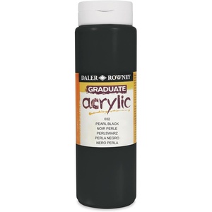image:imageDalerRowney Graduate Acrylic Paint Pearl Black 500ml  Acrylic Painting Supplies for Artists and Students  Acrylic Paints for Panels Canvas Paper and More  Art Paints for Any Skill Set