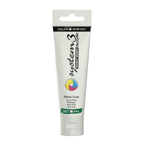 image:imageDalerRowney System3 Phthalo Green Heavy Body Acrylic Paint 59ml  Art Paint for Artists and Students  Artist Paint for Canvas Murals and More  Thick Acrylic Paint for All Skill Sets