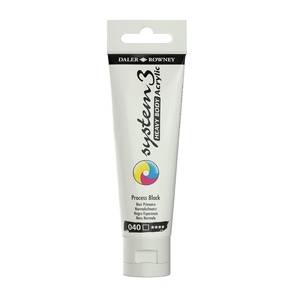 image:imageDalerRowney System3 Process Black Heavy Body Acrylic Paint 59ml  Art Paint for Artists and Students  Artist Paint for Canvas Murals and More  Thick Acrylic Paint for All Skill Sets