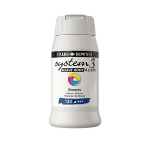 image:imageDalerRowney System3 Ultramarine Heavy Body Acrylic Paint 500ml  Art Paint for Artists and Students  Artist Paint for Canvas Murals and More  Thick Acrylic Paint for All Skill Sets