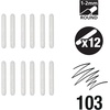 image:imageFW Mixed Media Paint Markers  Two Empty Markers with 24 mm Round Paint Marker Nibs  Empty Paint Pen 2Pack with Extra Nibs for Liquid Media  Medium Barrel Refillable Paint Pens for Bold Lines12MM Round  Nibs
