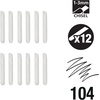 image:imageFW Mixed Media Paint Markers  Two Empty Markers with 24 mm Round Paint Marker Nibs  Empty Paint Pen 2Pack with Extra Nibs for Liquid Media  Medium Barrel Refillable Paint Pens for Bold Lines13MM Chisel  Nibs