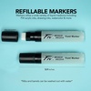 image:imageFW Mixed Media Paint Markers  Two Empty Markers with 24 mm Round Paint Marker Nibs  Empty Paint Pen 2Pack with Extra Nibs for Liquid Media  Medium Barrel Refillable Paint Pens for Bold Lines815MM Flat  Marker