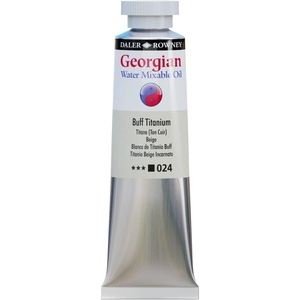 image:imageDaler Rowney Georgian Water Mixable Oil Paint Buff Titanium 37ml Tube  Art Paints for Canvas Paper and More  Oil Painting Supplies for Artists and Students  Artist Oil Paint for Any Skill Set