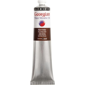 image:imageDaler Rowney Georgian Water Mixable Oil Paint Burnt Umber 200ml Tube  Art Paints for Canvas Paper and More  Oil Painting Supplies for Artists and Students  Artist Oil Paint for Any Skill Set