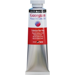 image:imageDaler Rowney Georgian Water Mixable Oil Paint Cadmium Red Hue 37ml Tube  Art Paints for Canvas Paper and More  Oil Painting Supplies for Artists and Students  Artist Oil Paint for Any Skill Set125 Fl Oz Pack of 1