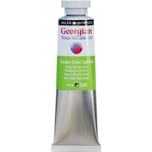 image:imageDaler Rowney Georgian Water Mixable Oil Paint Cinnabar Green Light Hue 37ml Tube  Art Paints for Canvas Paper and More  Oil Painting Supplies for Artists and Students