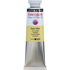 image:imageDaler Rowney Georgian Water Mixable Oil Paint Naples Yellow 37ml Tube  Art Paints for Canvas Paper and More  Oil Painting Supplies for Artists and Students  Artist Oil Paint for Any Skill Set