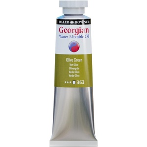 image:imageDaler Rowney Georgian Water Mixable Oil Paint Olive Green 37ml Tube  Art Paints for Canvas Paper and More  Oil Painting Supplies for Artists and Students  Artist Oil Paint for Any Skill Set