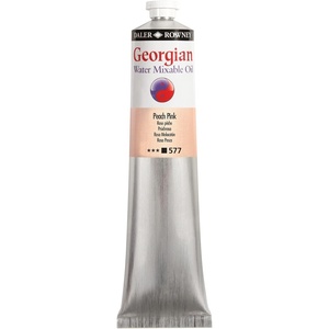 image:imageDaler Rowney Georgian Water Mixable Oil Paint Peach Pink 200ml Tube  Art Paints for Canvas Paper and More  Oil Painting Supplies for Artists and Students  Artist Oil Paint for Any Skill Set
