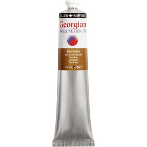 image:imageDaler Rowney Georgian Water Mixable Oil Paint Raw Sienna 200ml Tube  Art Paints for Canvas Paper and More  Oil Painting Supplies for Artists and Students  Artist Oil Paint for Any Skill Set