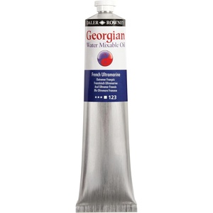 image:imageDalerRowney Georgian Water Mixable Oil Paint French Ultramarine 200ml Tube  Art Paints for Canvas Paper and More  Oil Painting Supplies for Artists and Students  Artist Oil Paint for Any Skill Set