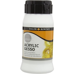 image:imageDalerRowney Simply Gesso 500ml  White Gesso Primer for Multiple Surfaces  Dual Use Base Gesso for Acrylic Painting and Base Gesso for Oil Painting  Paint Thickening or Tinting Agent