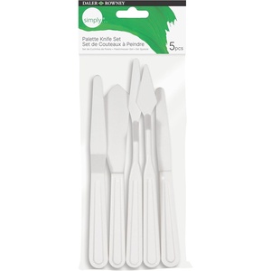 image:imageDalerRowney Simply Palette Knives Set  5 Plastic Paint Knives for Beginners Hobbyists and Students  Convenient Palette Knife Kit for Acrylic Painting or for Use as Oil Painting Knives