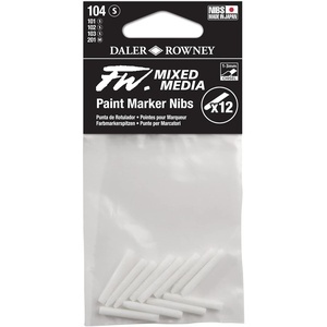 image:imageFW Mixed Media Paint Markers  Two Empty Markers with 24 mm Round Paint Marker Nibs  Empty Paint Pen 2Pack with Extra Nibs for Liquid Media  Medium Barrel Refillable Paint Pens for Bold Lines13MM Chisel  Nibs