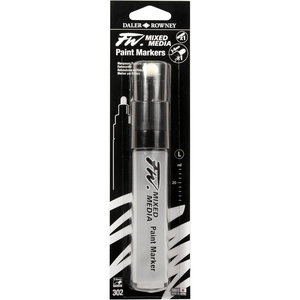 image:imageFW Mixed Media Paint Markers  Two Empty Markers with 24 mm Round Paint Marker Nibs  Empty Paint Pen 2Pack with Extra Nibs for Liquid Media  Medium Barrel Refillable Paint Pens for Bold Lines36MM Round  Markers