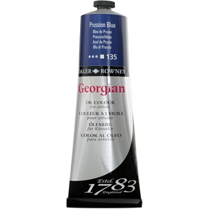 image:imageDaler Rowney Georgian Oil Paint Aluminium Tube 761oz  225 ml Prussian Blue