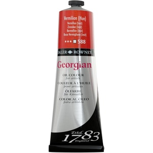 image:imageDaler Rowney Georgian Oil Paint Aluminium Tube 761oz  225 ml Vermilion Hue