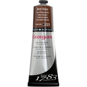 image:imageDaler Rowney Georgian Oil Paint Burnt Umber 225ml Tube  Art Paints for Canvas Paper and More  Oil Painting Supplies for Artists and Students  Artist Oil Paint for Any Skill Set
