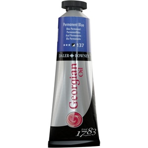 image:imageDaler Rowney Georgian Oil Paint Permanent Blue 38ml Tube  Art Paints for Canvas Paper and More  Oil Painting Supplies for Artists and Students  Artist Oil Paint for Any Skill Set
