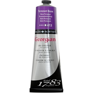 image:imageDaler Rowney Georgian Oil Paint Permanent Mauve 225ml Tube  Art Paints for Canvas Paper and More  Oil Painting Supplies for Artists and Students  Artist Oil Paint for Any Skill Set