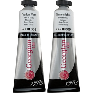 image:imageDaler Rowney Georgian Oil Paint Titanium White 38ml Tube  Art Paints for Canvas Paper and More  Oil Painting Supplies for Artists and Students  Artist Oil Paint for Any Skill Set1 Count Pack of 2