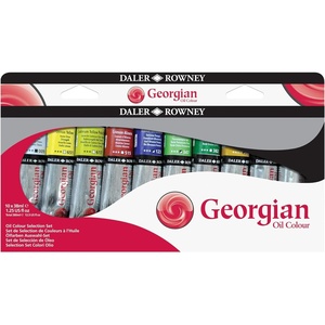 image:imageDalerRowney Georgian 10Tube Studio Artist Oil Paint Set  Painting Set for Canvas Paper and More  Oil Painting Supplies for Artists and Students  Oil Paints for All Skill Sets10 Pack