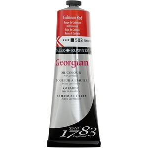 image:imageDalerRowney Georgian Oil Paint Cadmium Red 225ml Tube  Art Paints for Canvas Paper and More  Oil Painting Supplies for Artists and Students  Artist Oil Paint for Any Skill Set