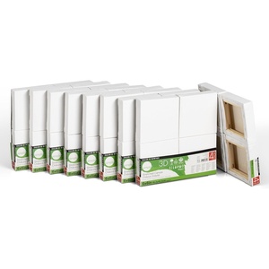 image:imageDalerRowney Simply Stretched Canvas 3D Frame Super Bulk Pack 100 Cotton PrePrimed 36 Pack 6x6 White