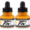 image:imageDalerRowney FW Acrylic Artists Ink 1 oz Indian Yellow 1600296431 fl oz Pack of 2