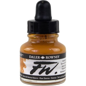 image:imageDaler  Rowney FW 295ml Acrylic Art Ink Bottle  IndigoYellow Ochre